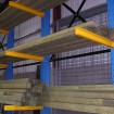 Single sided cantilever rack with light weight arms