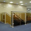 Stainless handrail with glass