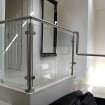 Stainless handrail & glass