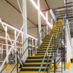 Access to mezzanine floor in distribution centre